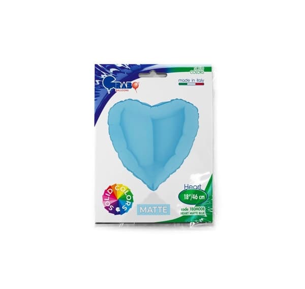 Hjerte mat blå ballon