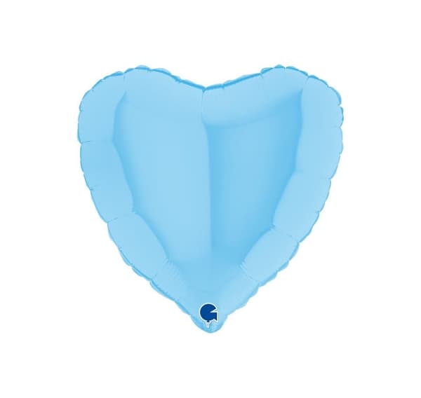 Hjerte mat blå ballon