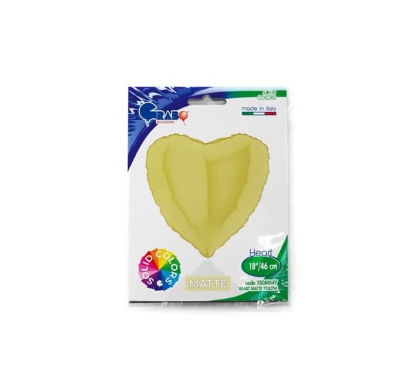 Hjerte mat gul ballon