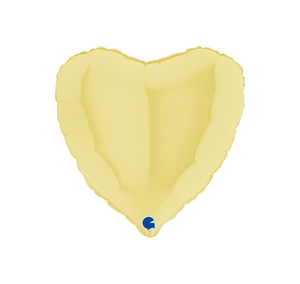 Hjerte mat gul ballon