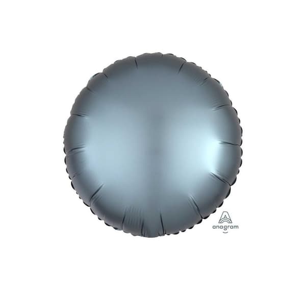 Pyöreä Satin Luxe Steel Blue ilmapallo