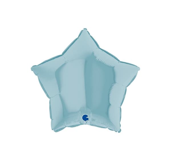 Stjerne pastel blå ballon