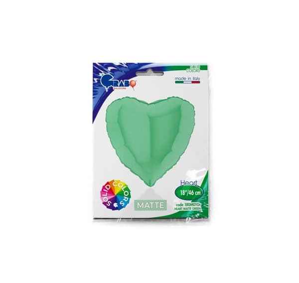 Hjerte matgrøn ballon