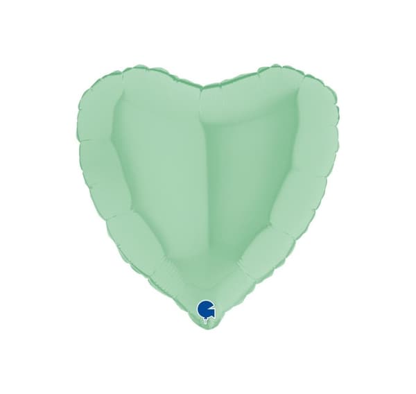 Hjerte matgrøn ballon