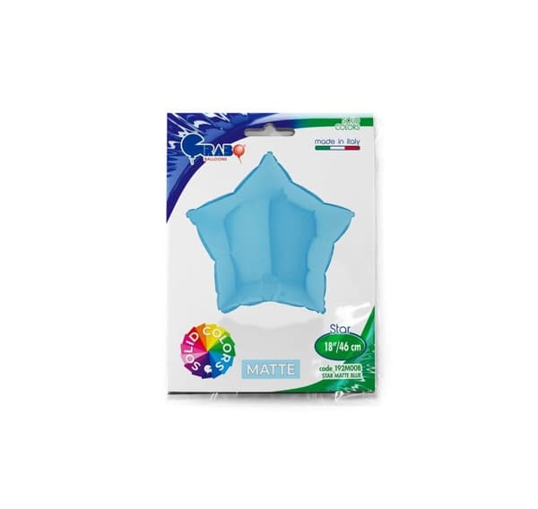 Star Matte Blue Balloon