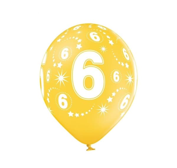Latekssett '6th Birthday' (6 stk)