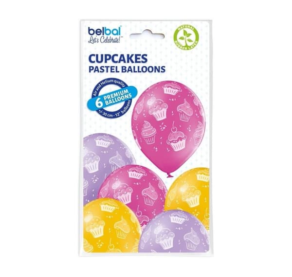 Latekssett 'Cupcakes' (6 stk)