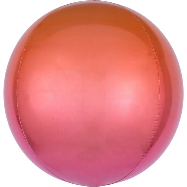Rund Folieballong - 40 cm Punainen