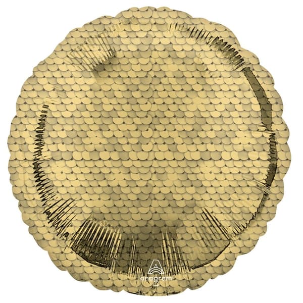Folieballong Paljetter - 40 cm Guld