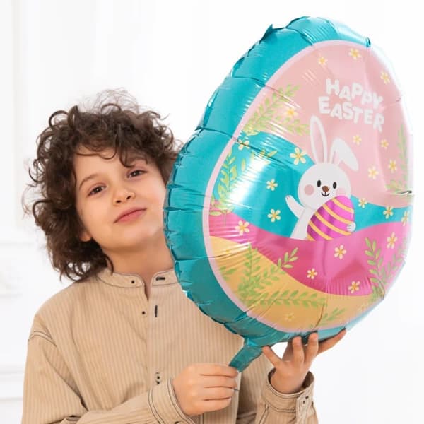Glad Påsk Ballong Dekoration - Färgglada Påskpynt för Hemmet och Festen