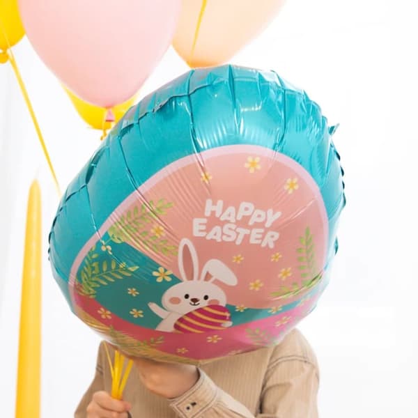 Glad Påsk Ballong Dekoration - Färgglada Påskpynt för Hemmet och Festen