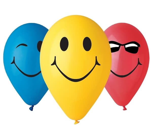 Premium Balloner 3 Smil 12""/5 stk