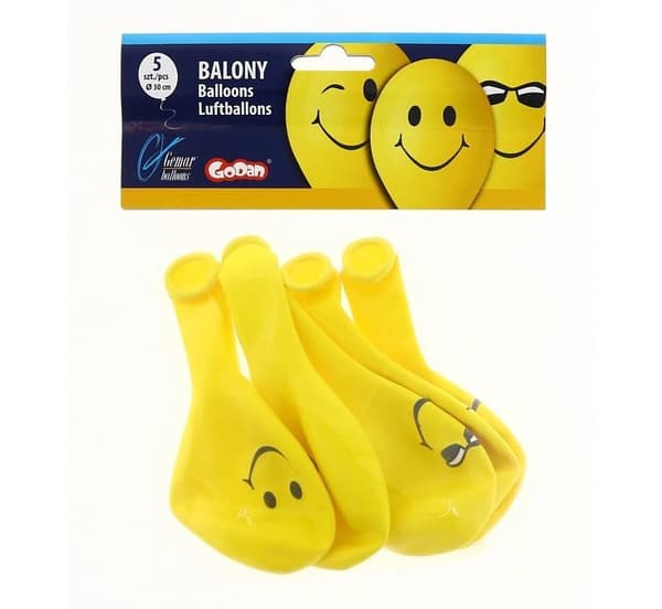 Premium balloner smiler gul 12""/5 stk