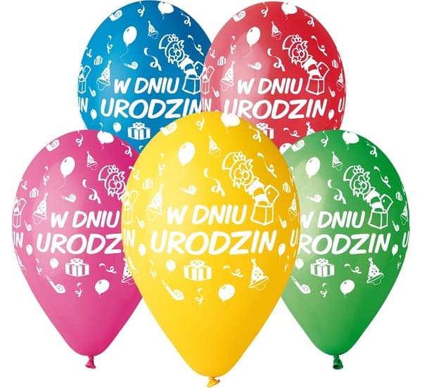 Premium ballonger På födelsedagen 12""/5 st
