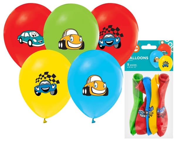 Ballonger Bilar från tecknade serier 5 st 12 tum Godan
