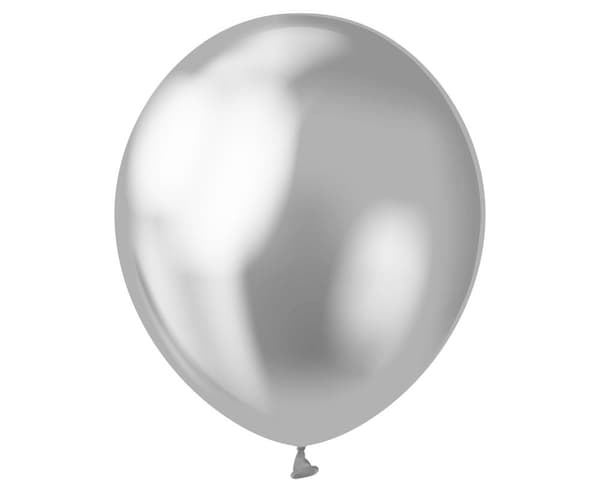 B&C Balloner Platin Sølv 5 stk 12"" Godan