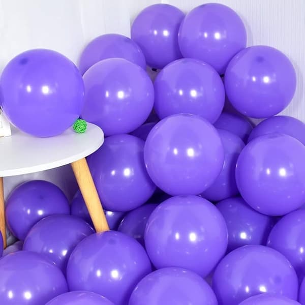 100 kpl violetteja lateksipalloja, isoja, 30 cm, syntymäpäivä