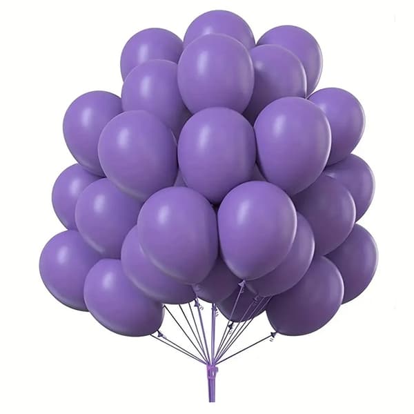 100 kpl violetteja lateksipalloja, isoja, 30 cm, syntymäpäivä