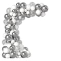 Miniatyrbild 1 av 4: Silvervit ballonggirlang med 112 ballongtejp