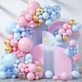 Miniatyrbillede 2 af 3: Ballongirlande blå pink sæt 106 stk. ballonbånd