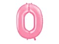 Miniatyrbild 1 av 2: Folieballong nummer "0" rosa 86 cm