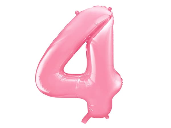 Folioilmapallo numero ""4"" pinkki 86 cm