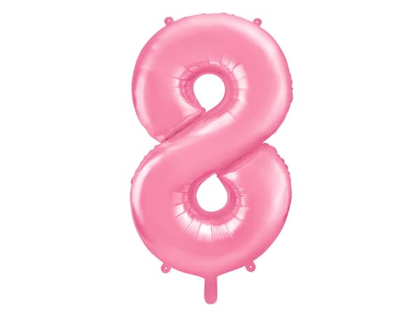 Folioilmapallo numero "8" pinkki 86 cm
