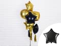 Miniatyrbillede 2 af 2: STAR folieballon sort 48 cm