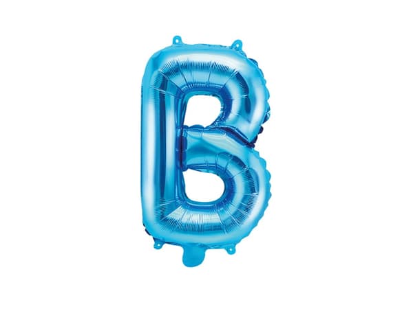 Folieballon bogstav "B" blå 35 cm