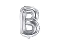 Miniatyrbild 1 av 2: Folieballong bokstaven ""B"" silver 35 cm