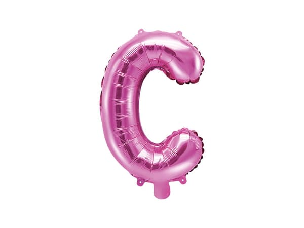 Folioilmapallo kirjain ""C"" tummanpinkki 35 cm