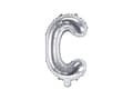 Miniatyrbild 1 av 2: Folieballong bokstaven ""C"" silver 35 cm