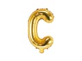 Miniatyrbillede 1 af 2: Folieballon bogstav "C" guld 35 cm