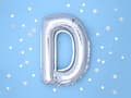 Miniatyrbild 2 av 2: Folieballong bokstaven ""D"" silver 35 cm