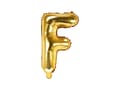 Miniatyrbild 1 av 2: Folieballong bokstaven ""F"" guld 35 cm