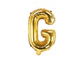Miniatyrbild 1 av 2: Folieballong bokstaven ""G"" guld 35 cm