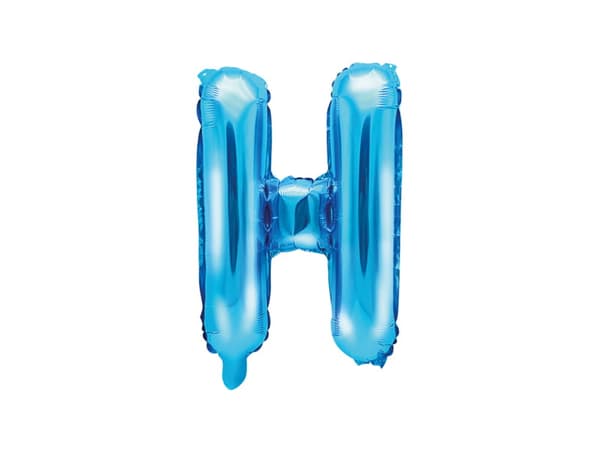 Folieballon bogstav "H" blå 35 cm