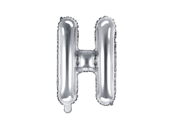 Folieballong bokstaven ""H"" silver 35 cm