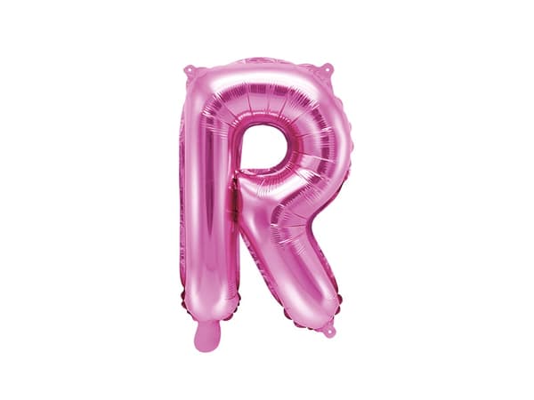 Folioilmapallo kirjain "R" tummanpinkki 35 cm