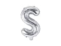 Miniatyrbild 1 av 2: Folieballong bokstaven ""S"" silver 35 cm