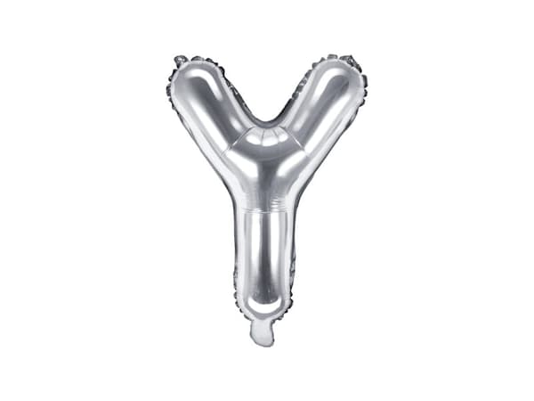 Folieballong bokstaven ""Y"" silver 35 cm