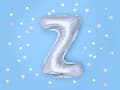 Miniatyrbild 2 av 2: Folieballong bokstaven "Z" silver 35 cm