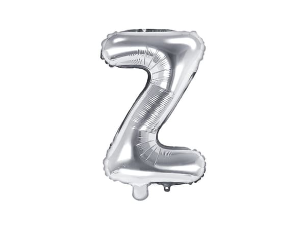 Folieballong bokstaven "Z" silver 35 cm
