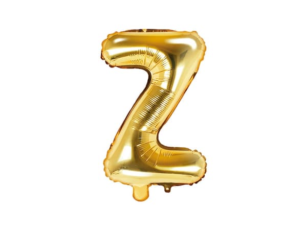 Folieballong bokstaven "Z" guld 35 cm