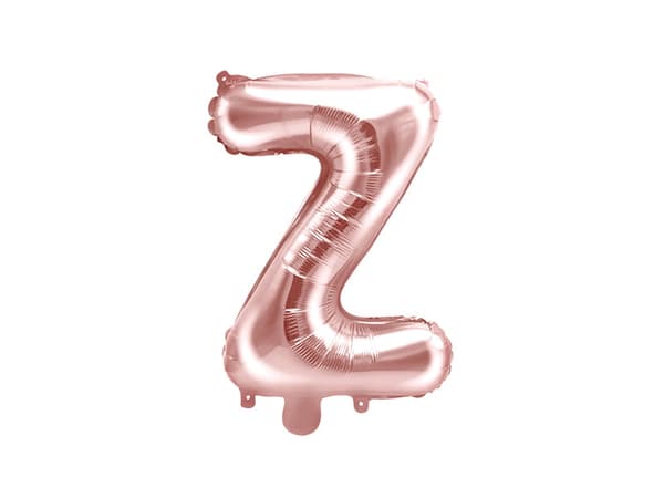 Folieballong bokstaven "Z" roséguld 35 cm