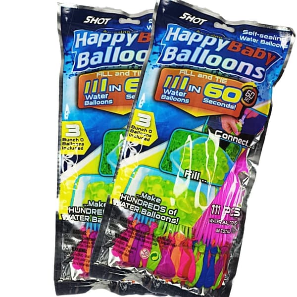 Vattenballonger 2-pack 222 färgstarka Bunch o vattenballonger för lek och fest – vattenbombsballonger till sommaren
