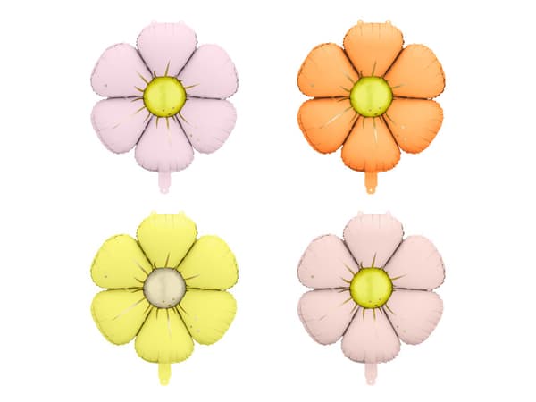 Folieballonger till girlanger prästkragar, diameter 65 cm, mix (1 förpackning / 4 st.)