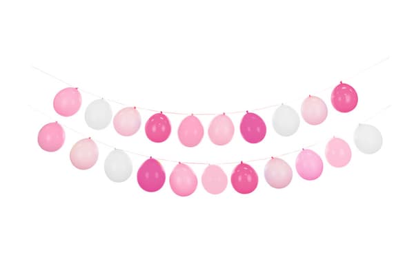 3-i-1 ballonggirlang, rosa (1 förpackning / 24 förpackningar)