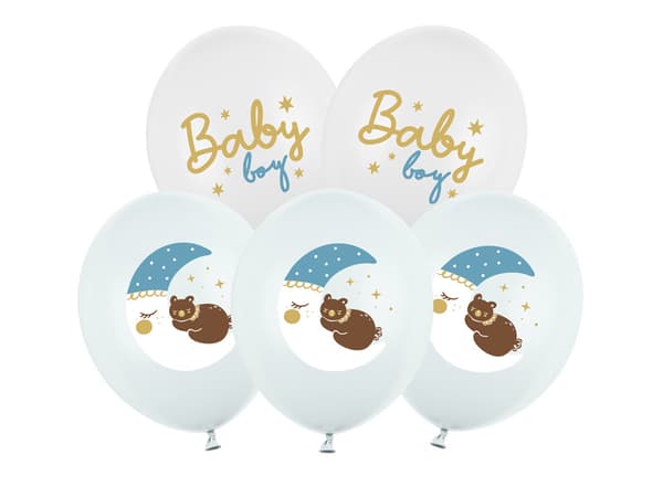Ballonger 30 cm, Babypojke, mix (1 förpackning / 6 st.)