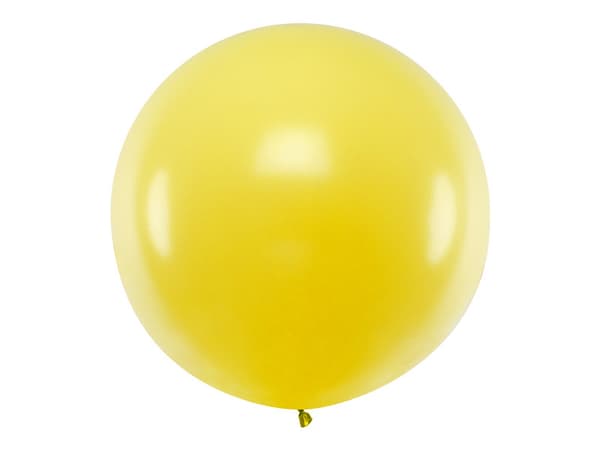 Rund ballong 1m, pastellgul